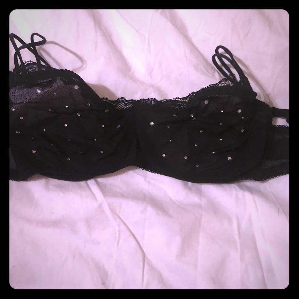 Rhinestone Balconet Bra
